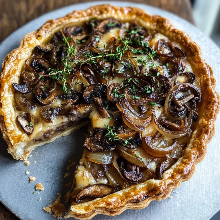 French Onion Mushroom Tart