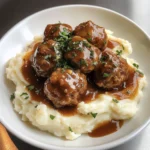 Salisbury Meatballs and Mashed Potatoes Recipe