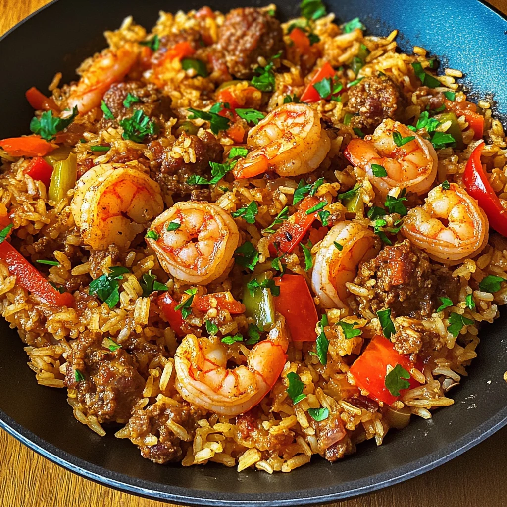 Shrimp Dirty Rice Skillet