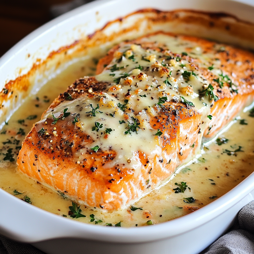 Baked Boursin Salmon