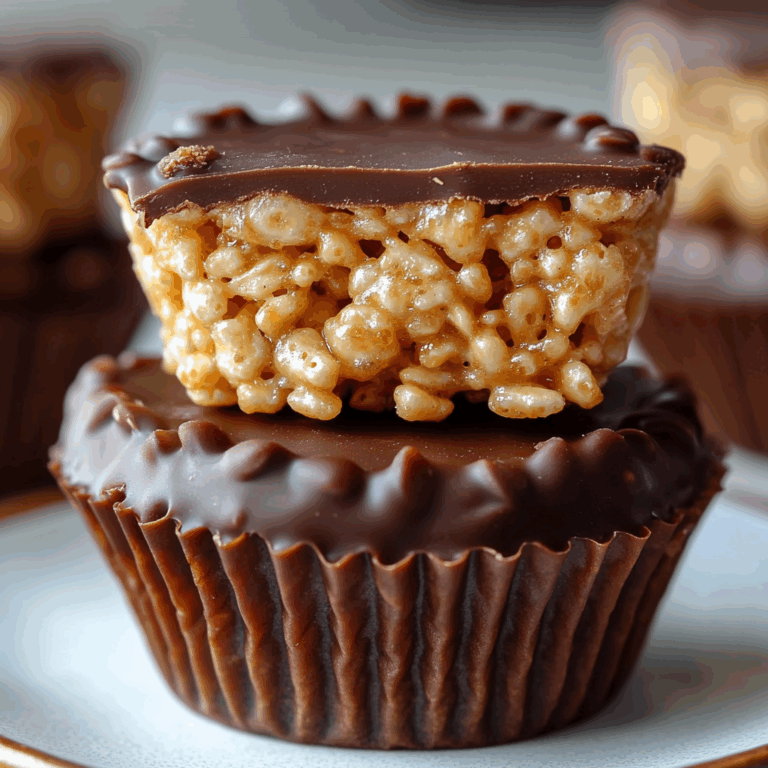 Chocolate Peanut Butter Rice Krispie Cups