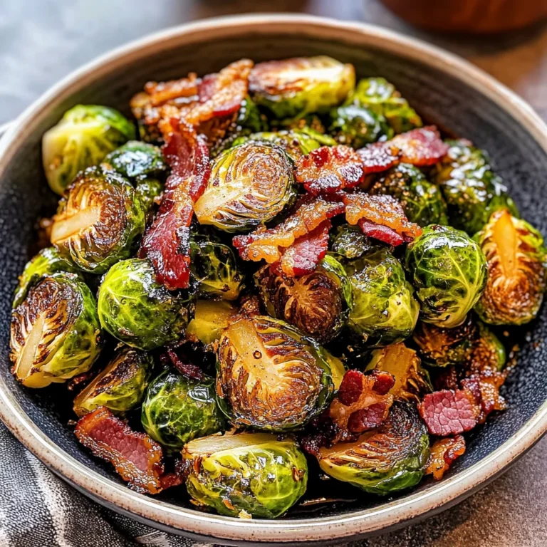 Crispy Maple Bacon Brussels Sprouts