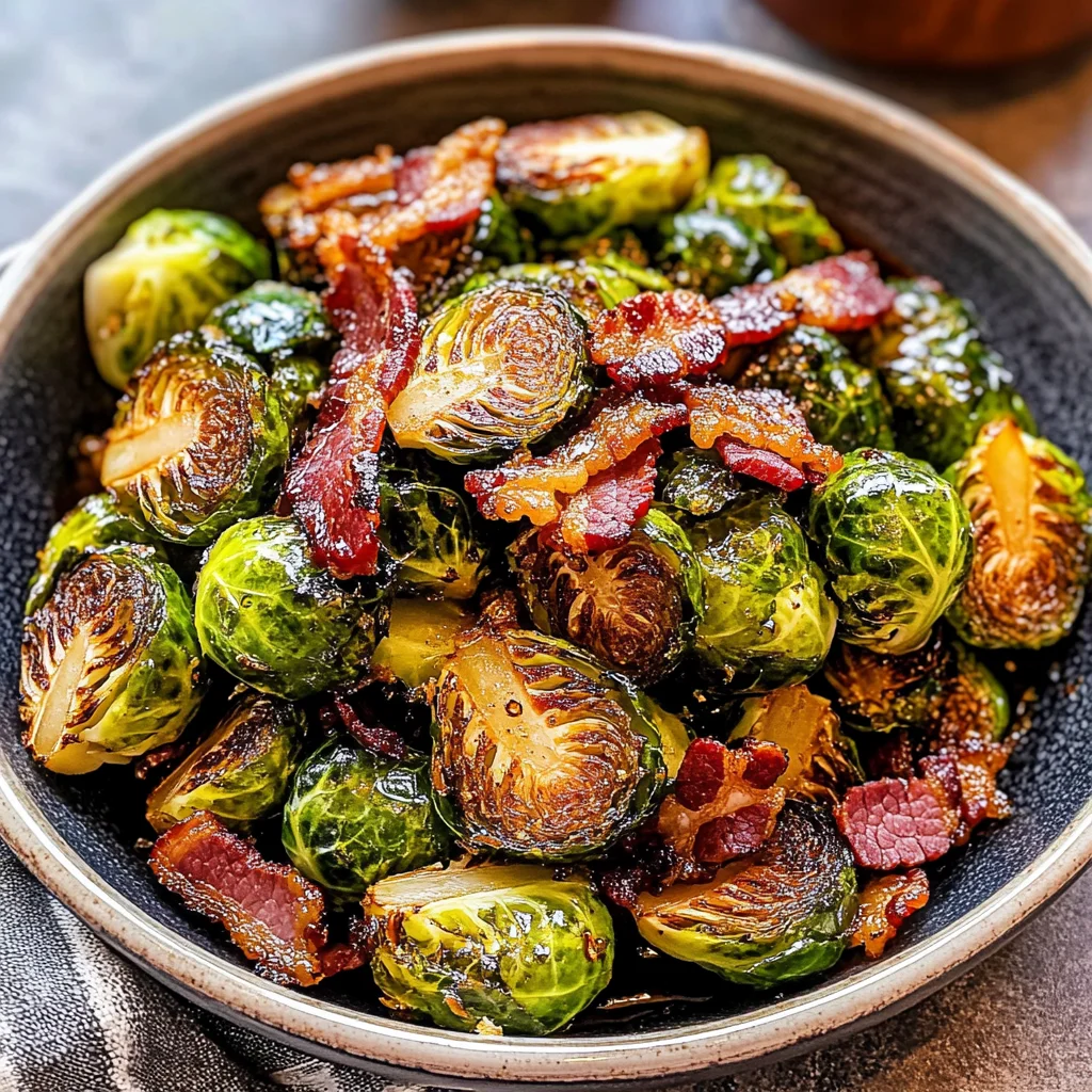Crispy Maple Bacon Brussels Sprouts