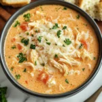 Crock Pot Creamy Chicken Parmesan Soup