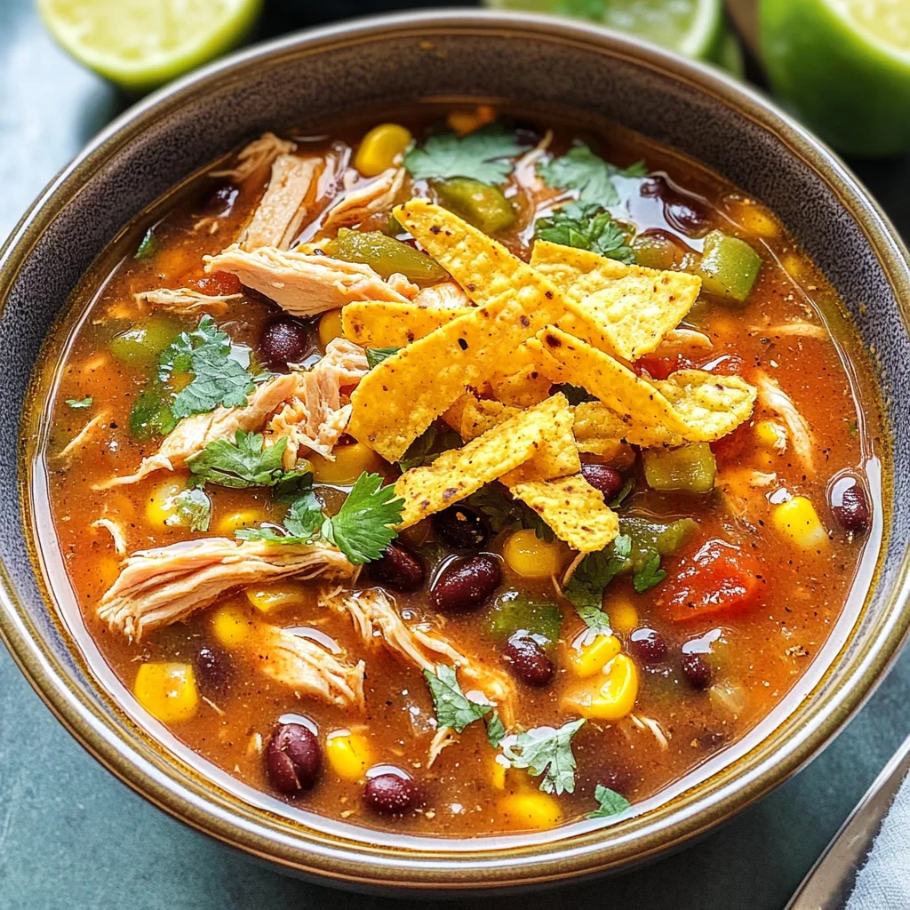 Crockpot Chicken Tortilla Soup