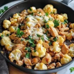 Garlic Butter Ground Turkey with Cauliflower Skillet