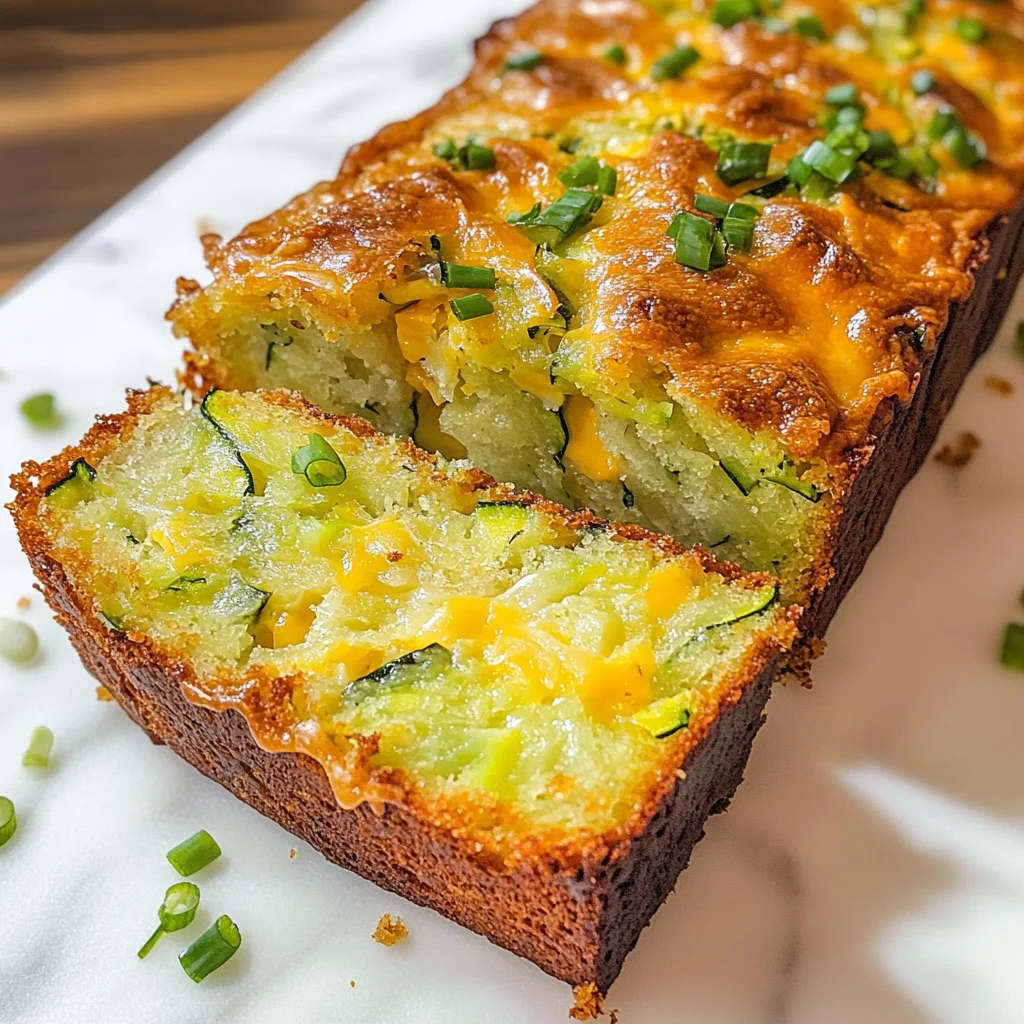 Green Onion Zucchini Cheddar Quick Bread