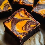 Halloween Cream Cheese Swirl Brownies