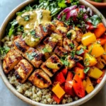 Honey Mustard Chicken Quinoa Power Bowl