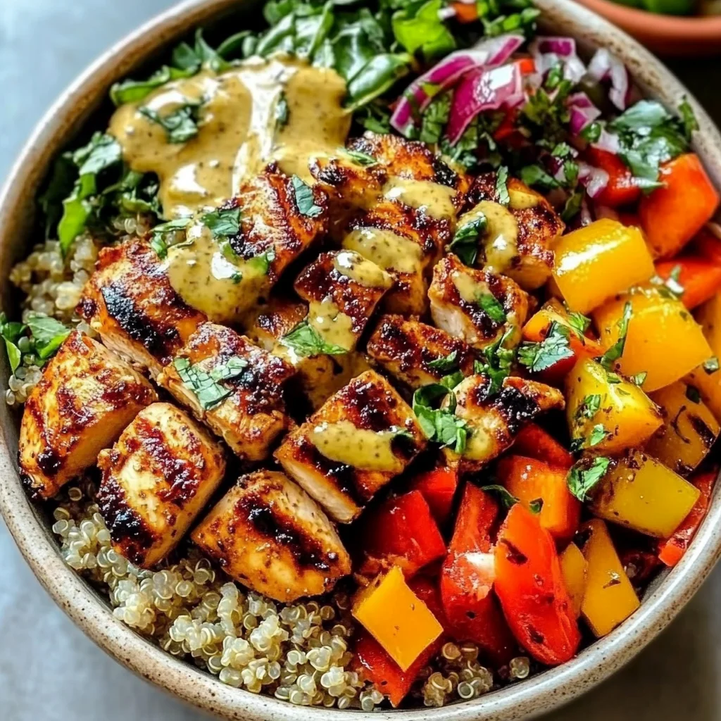 Honey Mustard Chicken Quinoa Power Bowl