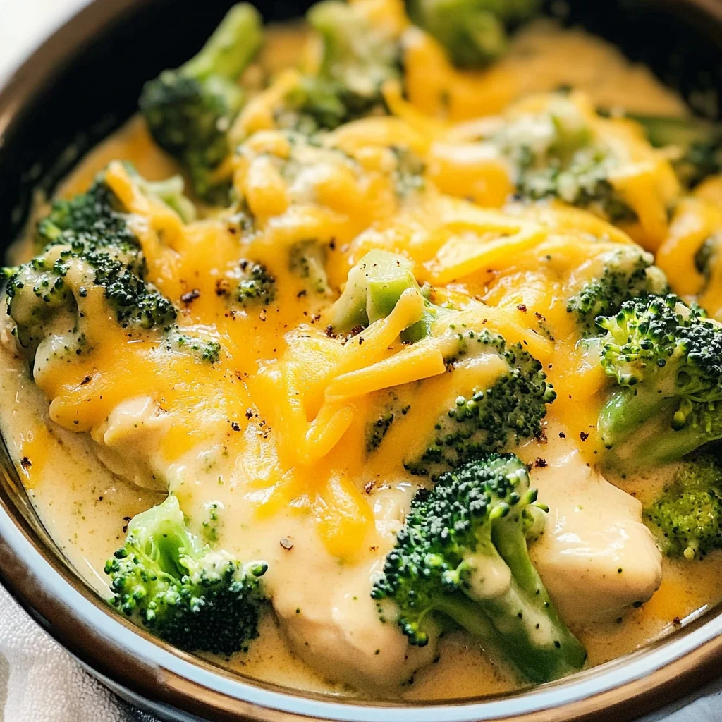 Irresistible Crockpot Creamy Broccoli Cheddar Chicken Delight