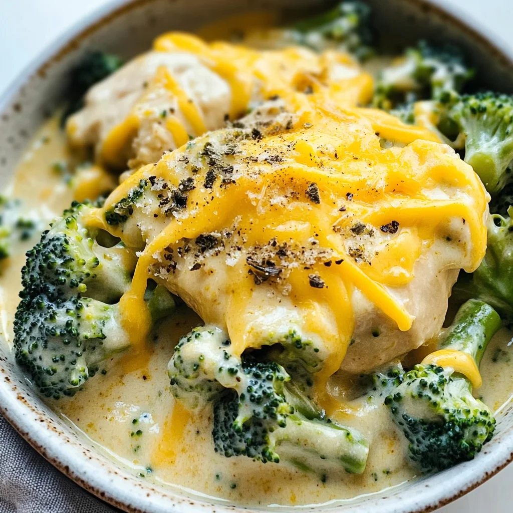 Irresistible Crockpot Creamy Broccoli Cheddar Chicken Delight