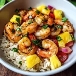 Jerk Shrimp & Pineapple Basil Rice