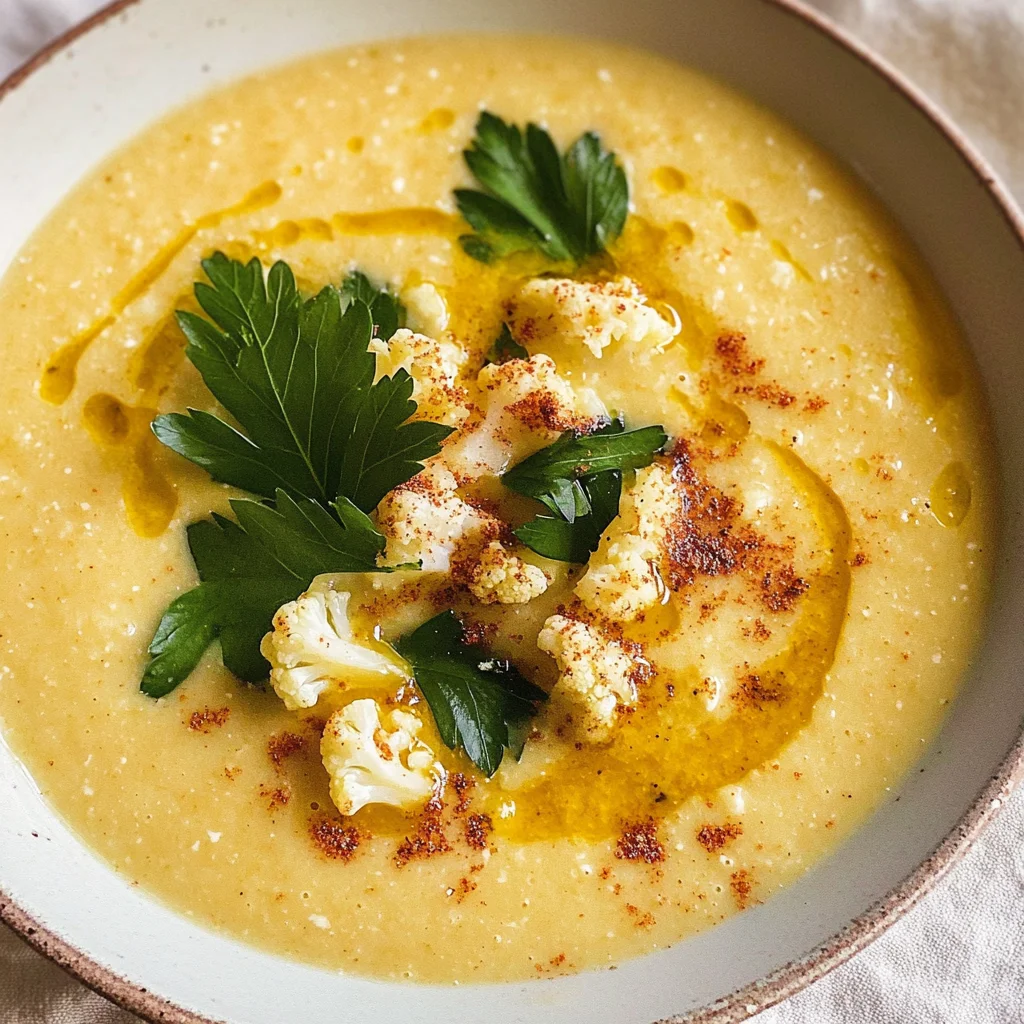 Mediterranean-Style Cauliflower Soup Recipe