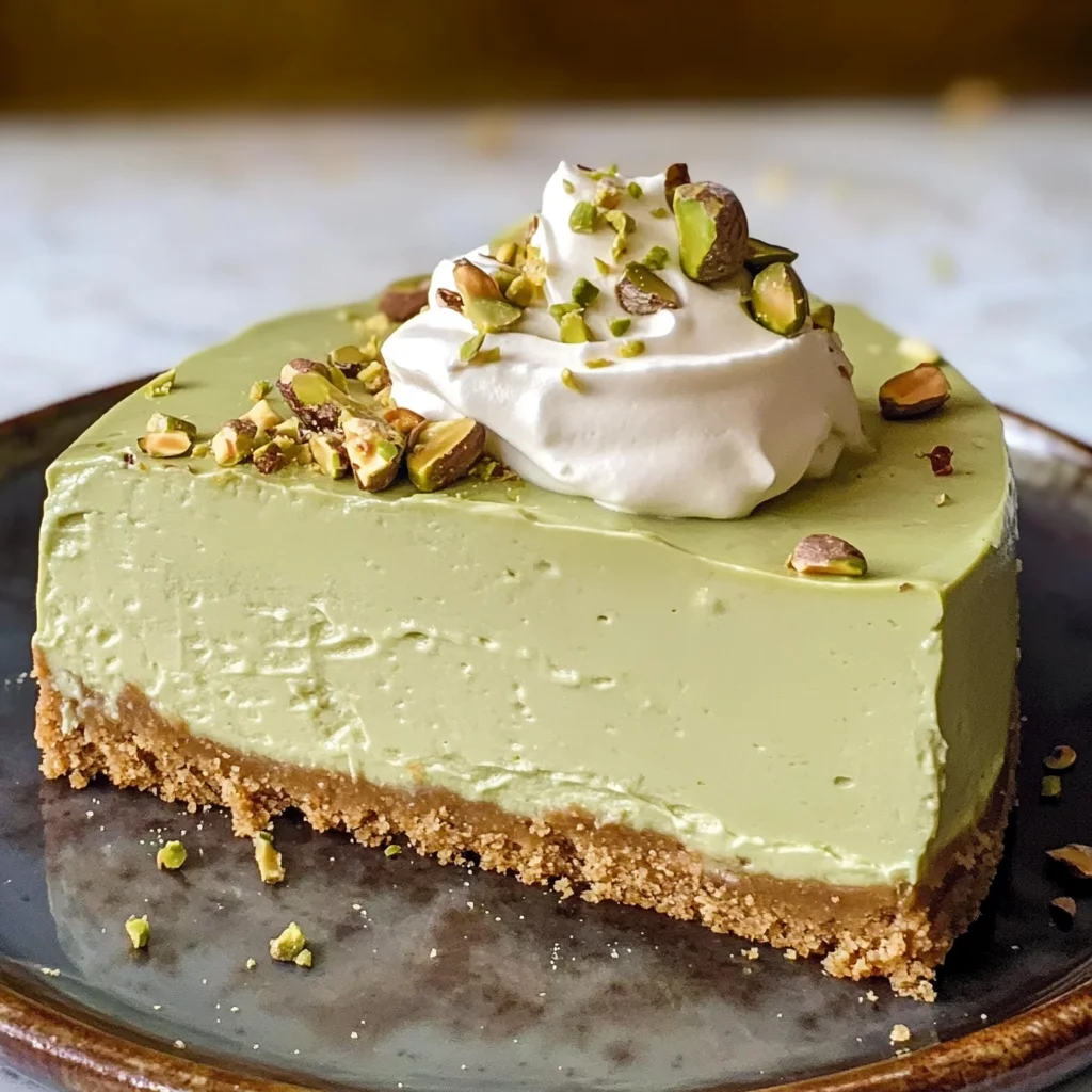 No-Bake Pistachio Cheesecake