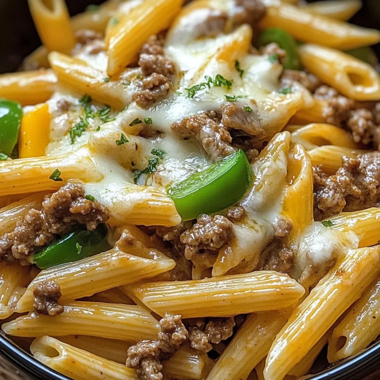 Philly Cheesesteak Pasta