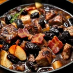 Pork Stew with Bacon, Apples, and Prunes