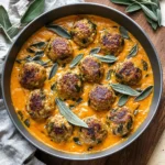 Turkey Meatballs in Pumpkin Sage Sauce