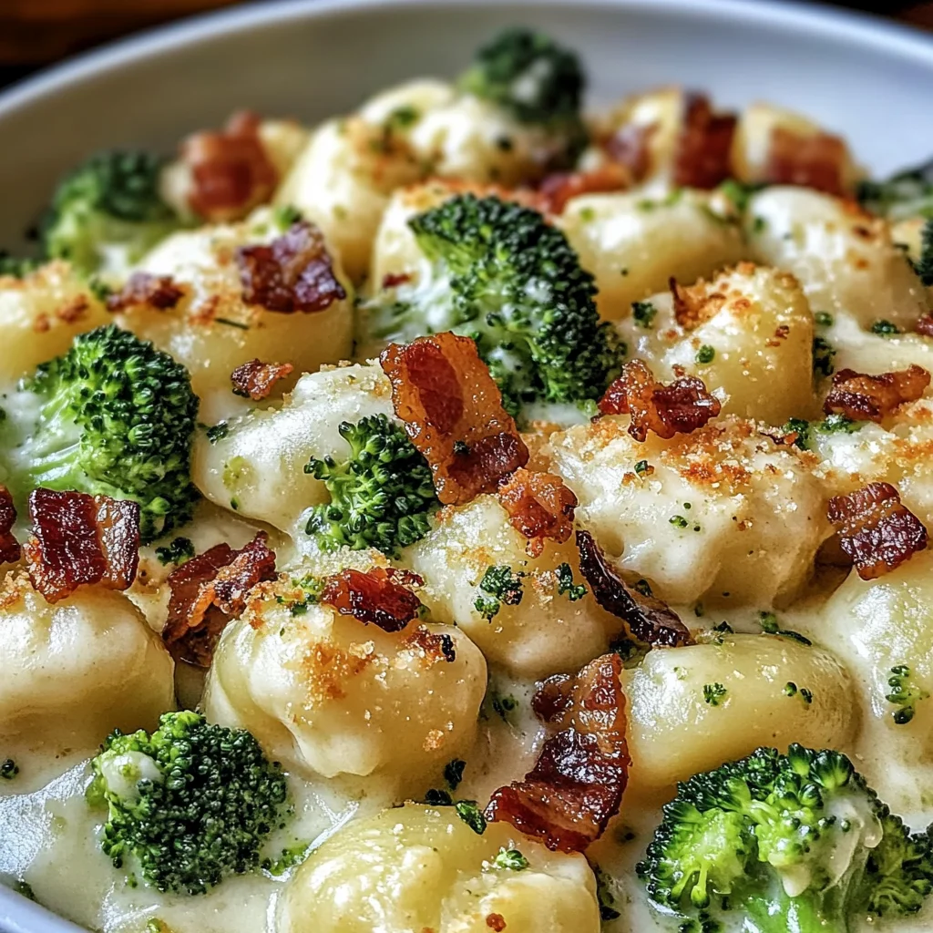 Boursin, Bacon and Broccoli Gnocchi
