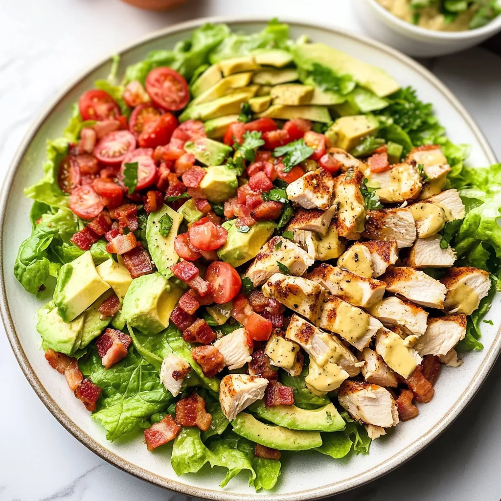 Chicken Bacon Avocado Chopped Salad with Lemon Vinaigrette
