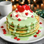 Copycat IHOP Grinch pancakes