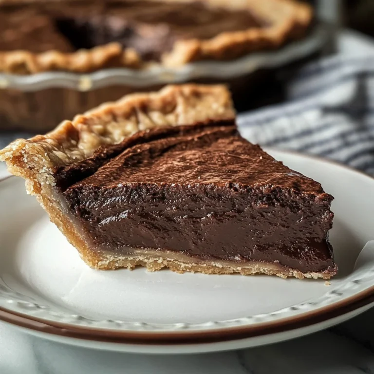 Dark Chocolate Chess Pie