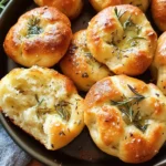 Easy Garlic Rosemary Focaccia Muffins