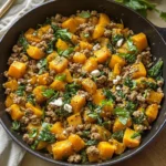 Ground Turkey Butternut Squash Skillet