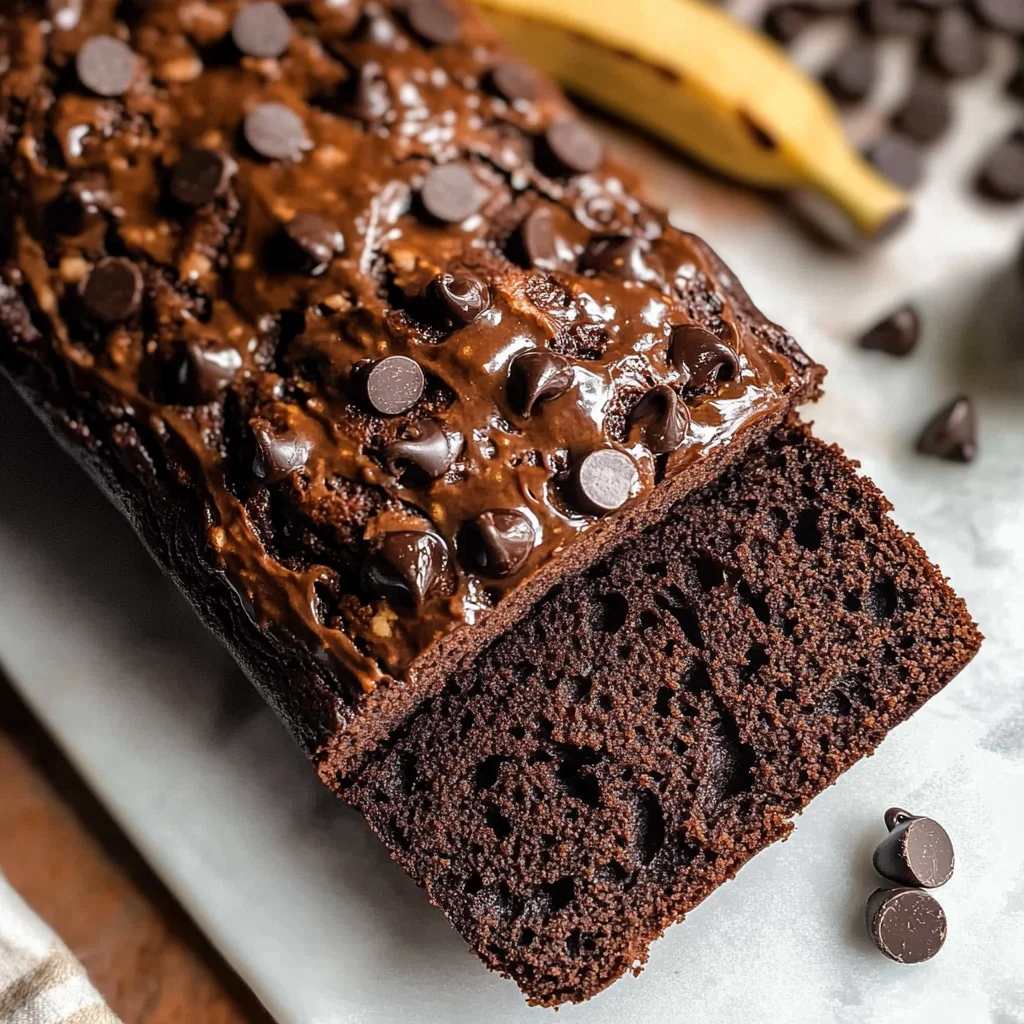 Healthy Chocolate Banana Bread