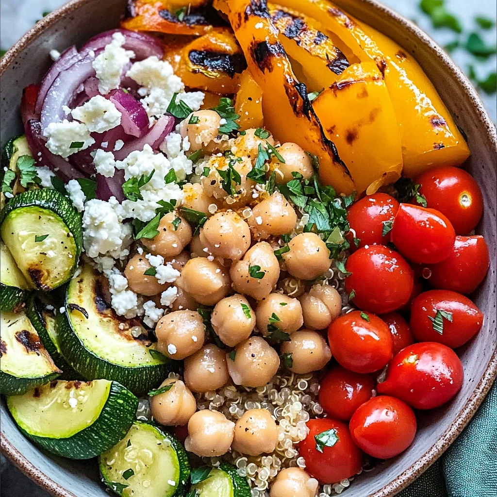 Healthy Grilled Mediterranean Bowl