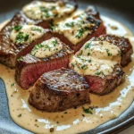 Juicy Steak with Creamy Garlic Sauce