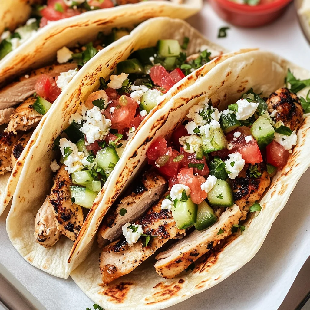 Mediterranean Chicken Tacos