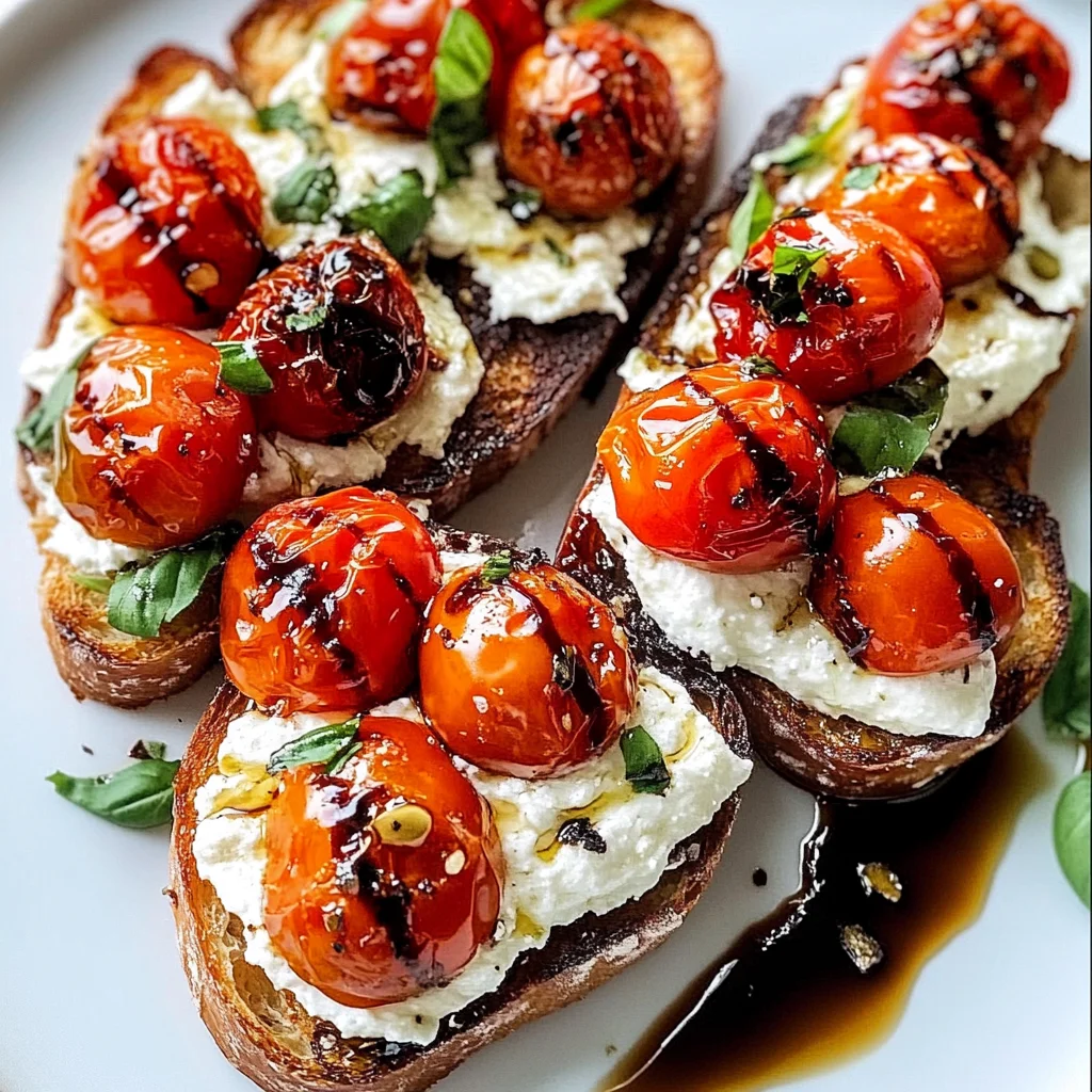 Ricotta Bruschetta with Roasted Tomatoes