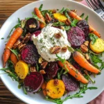 Roasted Beets and Carrots Salad with Burrata
