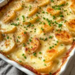 Roasted Garlic Potatoes au Gratin