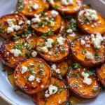 Roasted Sweet Potato Rounds with Honey & Feta