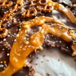 Salted caramel pretzel bark