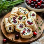 Savory Christmas Cranberry Roll Ups