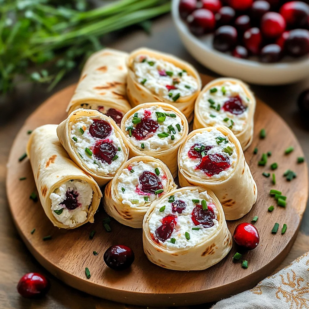 Savory Christmas Cranberry Roll Ups