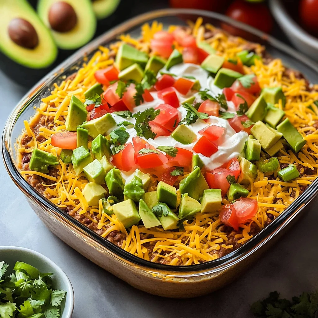 Skinny Taco Dip for a Crowd