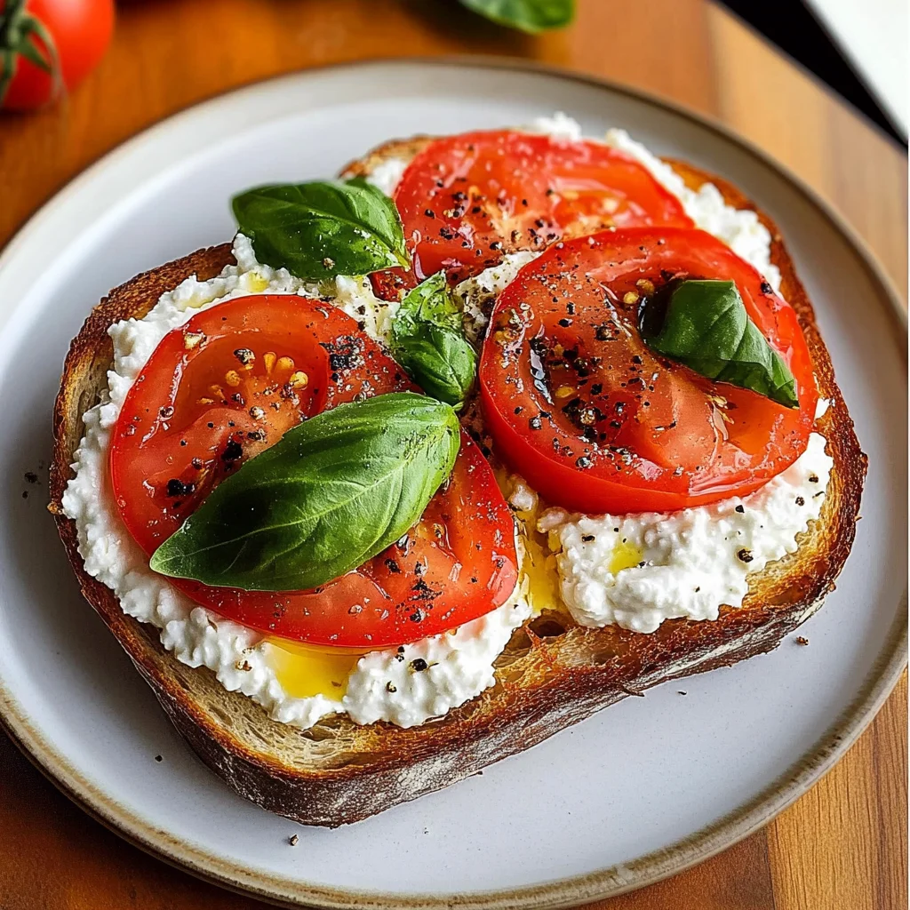 Tomato and Cottage Cheese Toast