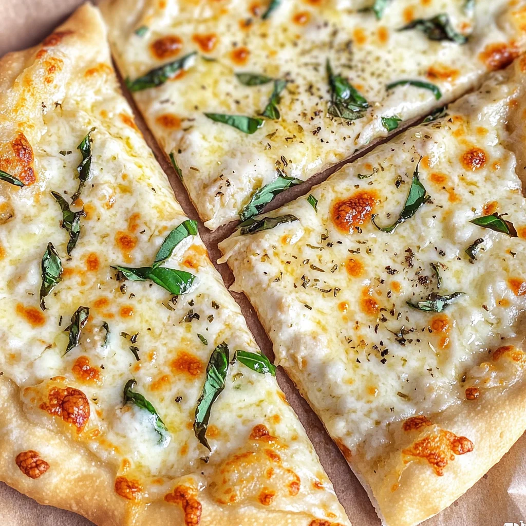 White Pizza with Garlic Pizza Sauce