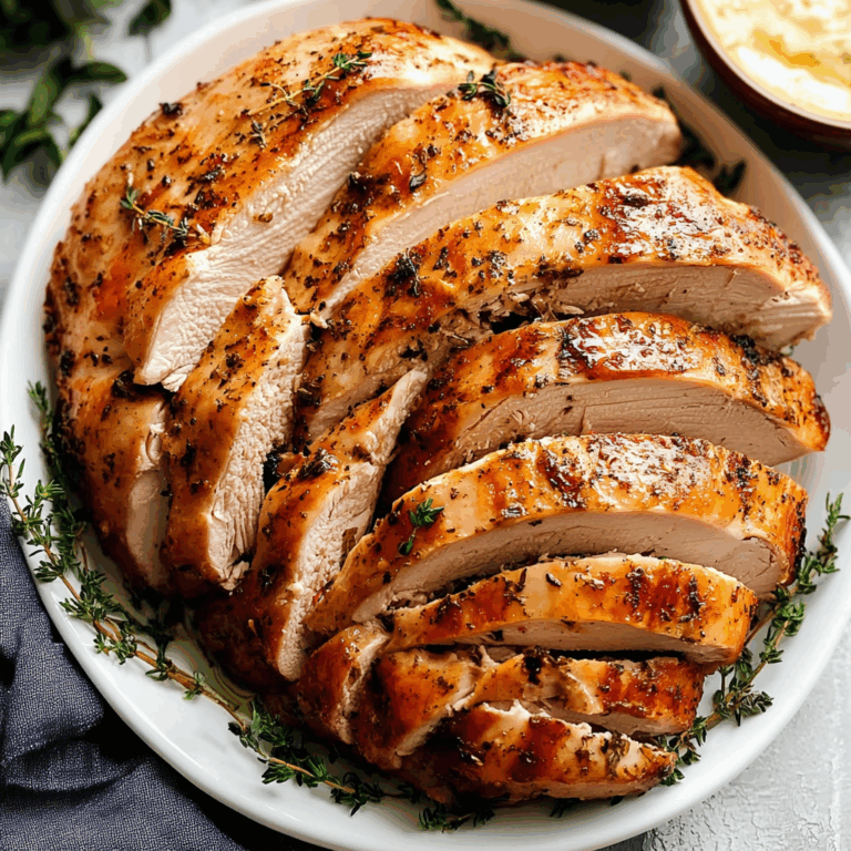 Garlic Butter Boneless Turkey Breast