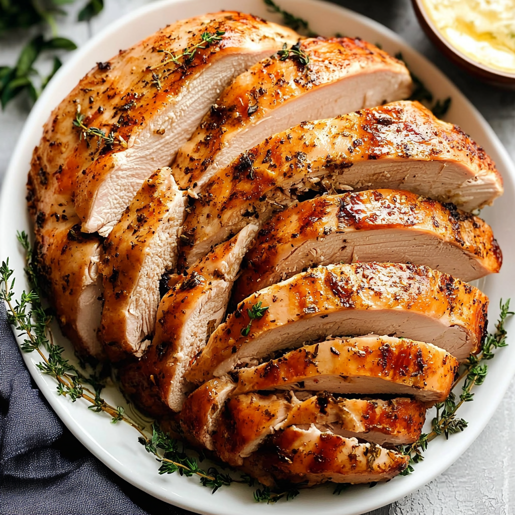 Garlic Butter Boneless Turkey Breast