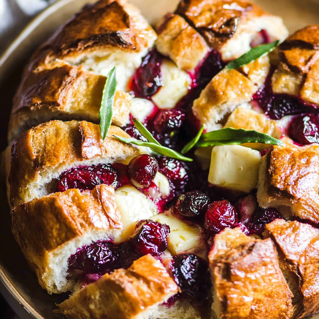 Cranberry Brie Pull-Apart Bread