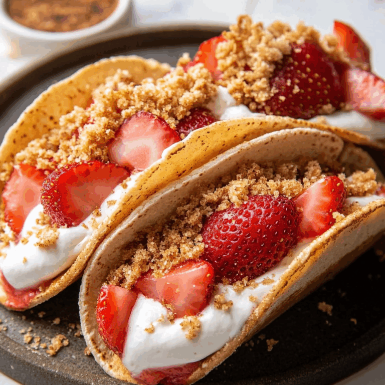 Strawberry Crunch Cheesecake Tacos