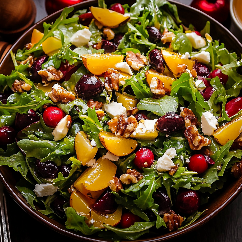 Christmas Salad with Honey Mustard Dressing