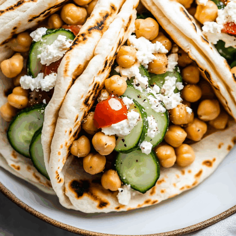 Cucumber Chickpea Pita Pockets Recipe