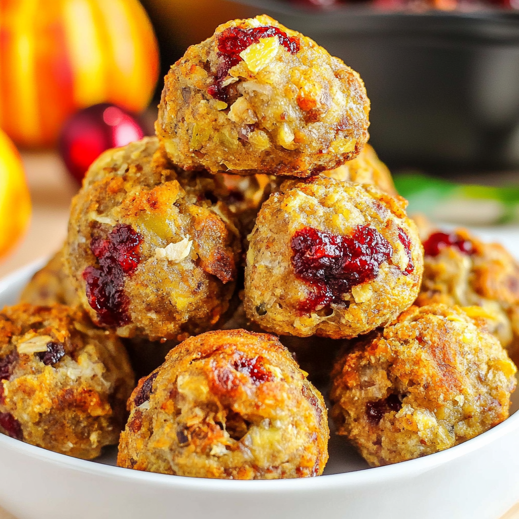 Cranberry & Turkey Stuffing Balls