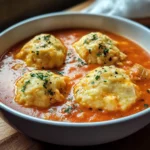 Best Tomato Soup with Cheddar Bay Dumplings